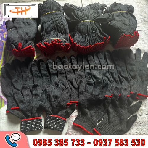 Găng tay poly đen 50gam chuẩn sỉ rẻ Găng tay poly đen 50gam chuẩn sỉ rẻ