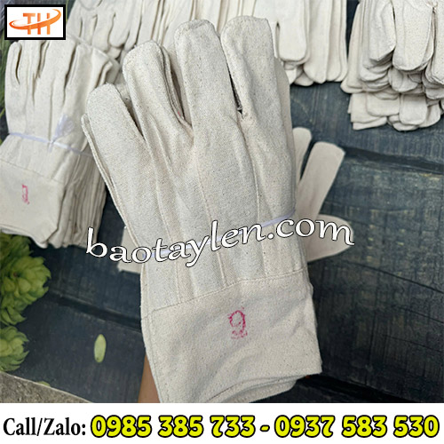 Găng tay vải bạt màu trắng ngà Găng tay vải bạt màu trắng ngà