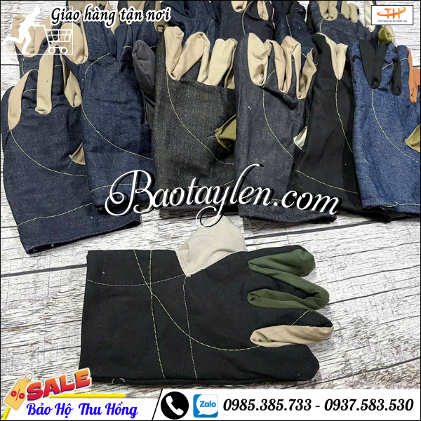 Găng tay bảo hộ vải bò. Găng tay bảo hộ vải bò.