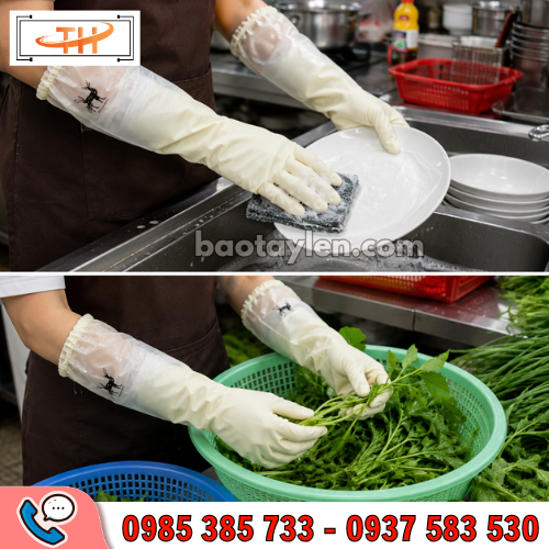 Găng tay cao su con hươu cổ dài bảo vệ tay hiệu quả khi làm việc Găng tay cao su con hươu cổ dài bảo vệ tay hiệu quả khi làm việc