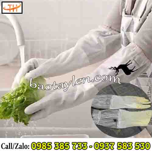 Găng tay cao su loại dài con hươu bảo vệ đôi tay hiệu quả khi làm bếp Găng tay cao su loại dài con hươu bảo vệ đôi tay hiệu quả khi làm bếp