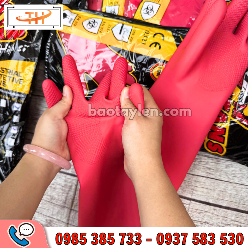 Găng tay cao su Hiệp Sĩ dày dặn Găng tay cao su Hiệp Sĩ dày dặn