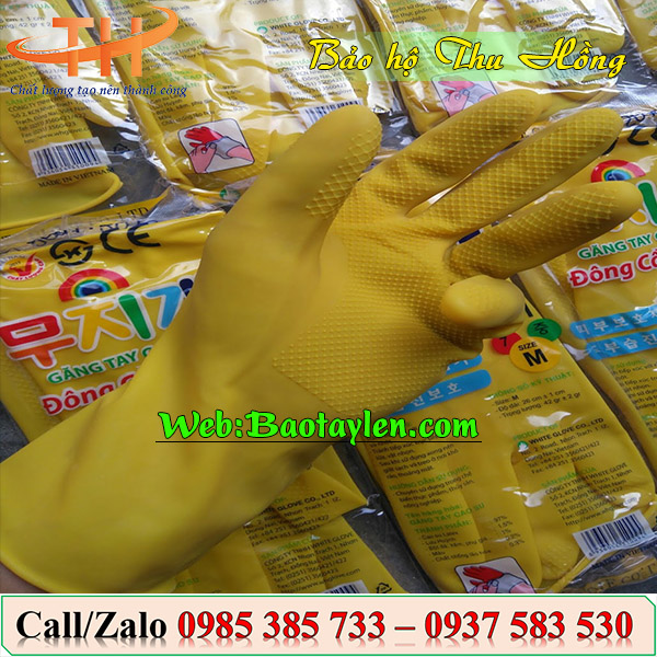 Găng tay cao su Đông Cầu Vồng chống trượt hiệu quả  Găng tay cao su Đông Cầu Vồng chống trượt hiệu quả