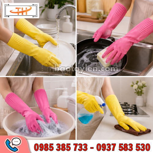 Găng tay cao su gia dụng Dragon bảo vệ hiệu quả đôi tay khi làm việc Găng tay cao su gia dụng Dragon bảo vệ hiệu quả đôi tay khi làm việc