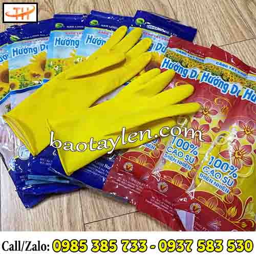 Găng tay cao su gia dụng Hướng Dương sẵn tại Thu Hồng Găng tay cao su gia dụng Hướng Dương sẵn tại Thu Hồng