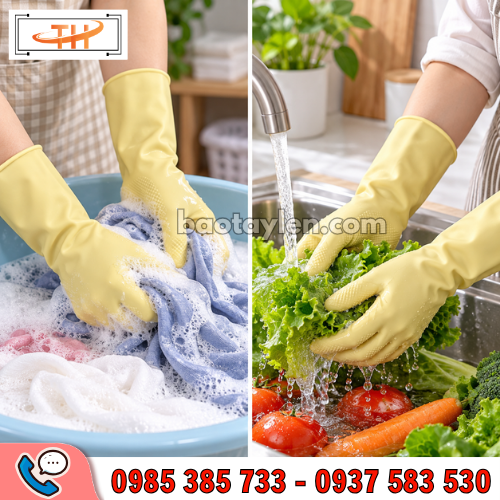 Găng tay cao su Hướng Dương bảo vệ da tay khi làm việc Găng tay cao su Hướng Dương bảo vệ da tay khi làm việc