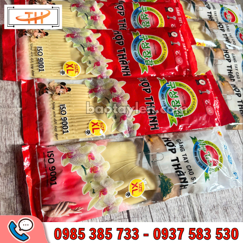Găng tay cao su Hợp Thành size XL hàng sẵn chuẩn tại Thu Hồng Găng tay cao su Hợp Thành size XL hàng sẵn chuẩn tại Thu Hồng