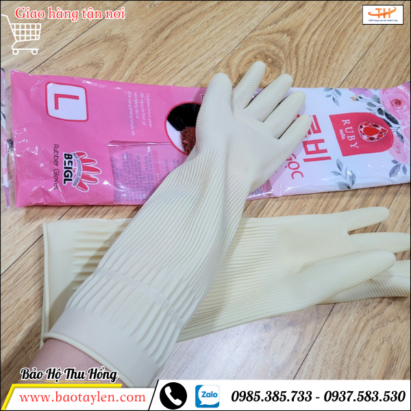 Găng tay cao su Hồng Ngọc. Găng tay cao su Hồng Ngọc.
