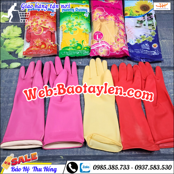 Găng tay cao su gia dụng đa dạng màu sắc Găng tay cao su gia dụng đa dạng màu sắc