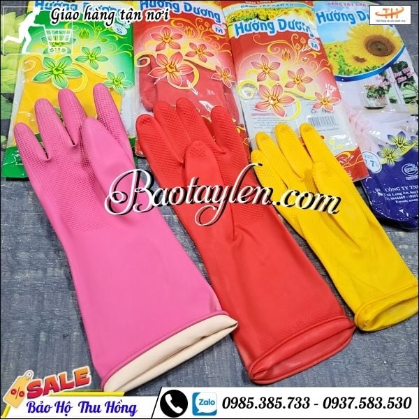 Găng tay cao su Hướng Dương giá rẻ chấ lượng. Găng tay cao su Hướng Dương giá rẻ chấ lượng.