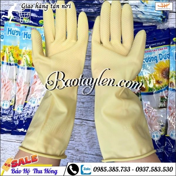 Găng tay cao su bảo hộ Hướng Dương chính hãng. Găng tay cao su bảo hộ Hướng Dương chính hãng.