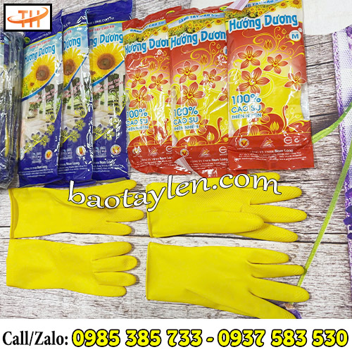 Găng tay cao su Hướng Dương đủ size Găng tay cao su Hướng Dương đủ size