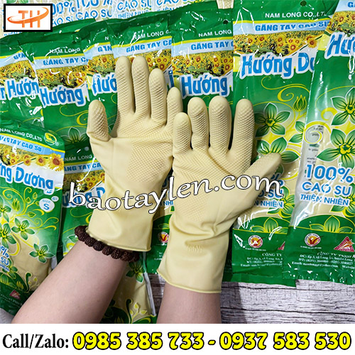 Găng tay cao su Hướng Dương cỡ ngắn và cỡ dài Găng tay cao su Hướng Dương cỡ ngắn và cỡ dài