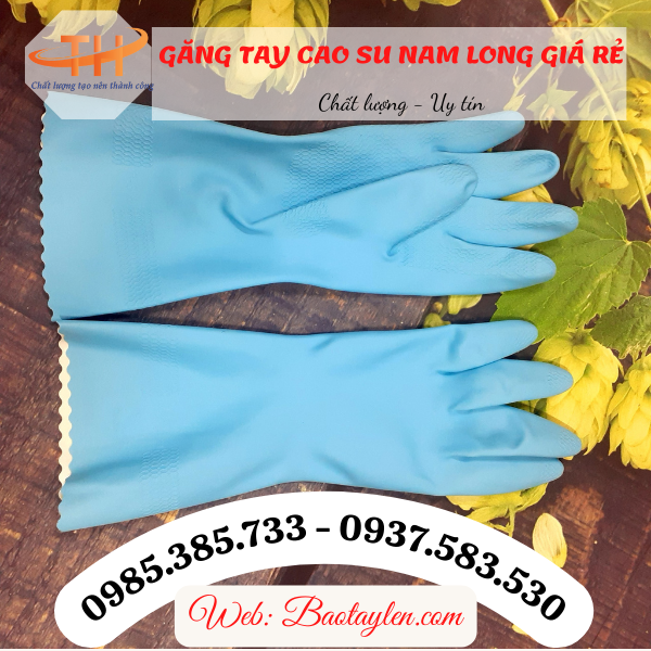 >>Găng tay cao su công nghiệp màu xanh. >>Găng tay cao su công nghiệp màu xanh.