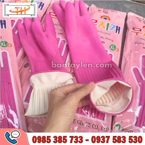 Găng tay cao su Đông Cầu Vồng nếp nhăn Găng tay cao su Đông Cầu Vồng nếp nhăn