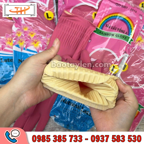 Găng tay cao su Sắc Cầu Vòng dày dặn, bảo vệ tay hiệu quả khi làm việc Găng tay cao su Sắc Cầu Vòng dày dặn, bảo vệ tay hiệu quả khi làm việc