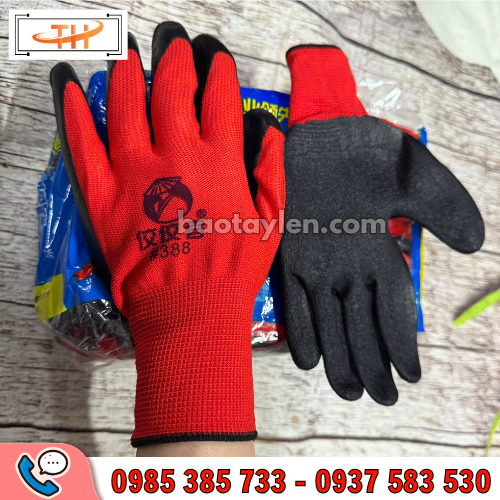 Găng tay chống cắt phủ cao su hàng chuẩn ôm tay khi đeo Găng tay chống cắt phủ cao su hàng chuẩn ôm tay khi đeo