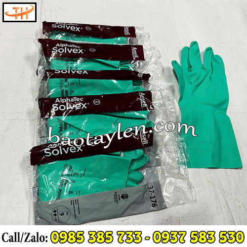 Găng tay Ansell Solvex 37‑176 chống hoá chất chính hãng sỉ rẻ Găng tay Ansell Solvex 37‑176 chống hoá chất chính hãng sỉ rẻ