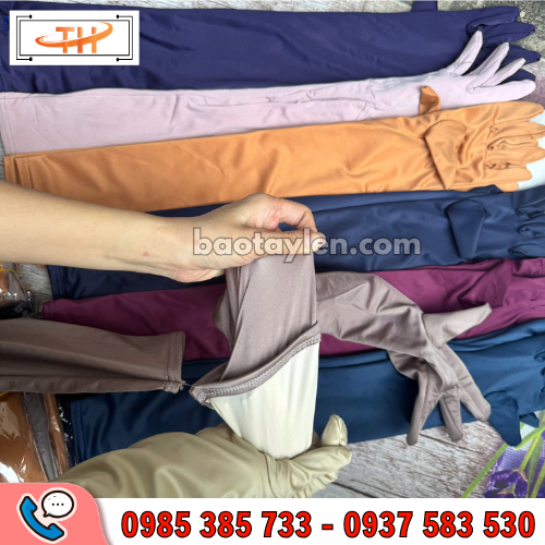 Găng tay nữ chống nắng liền bàn được may hai lớp chắc chắn Găng tay nữ chống nắng liền bàn được may hai lớp chắc chắn