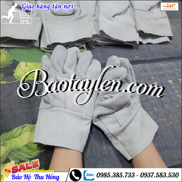 Bao tay da hàn bảo hộ loại ngắn. Bao tay da hàn bảo hộ loại ngắn.