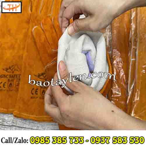 Găng tay hàn da bò GNC Safety có lớp lót mềm mịn bên trong Găng tay hàn da bò GNC Safety có lớp lót mềm mịn bên trong