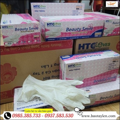 Găng tay cao su y tế HTC. Găng tay cao su y tế HTC.