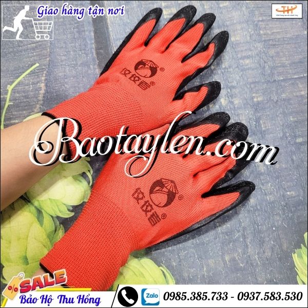 Găng tay - bao tay bảo hộ lao động phủ cao su bền. Găng tay - bao tay bảo hộ lao động phủ cao su bền.