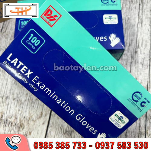 Găng tay latex examination gloves có bột làm từ 100% cao su Găng tay latex examination gloves có bột làm từ 100% cao su