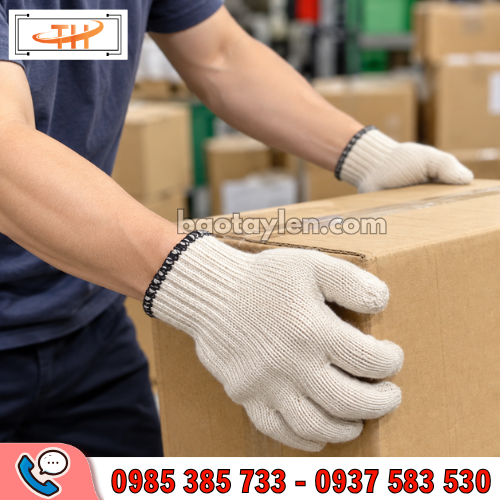 Găng tay len kem 80g bảo vệ tay khi làm việc Găng tay len kem 80g bảo vệ tay khi làm việc