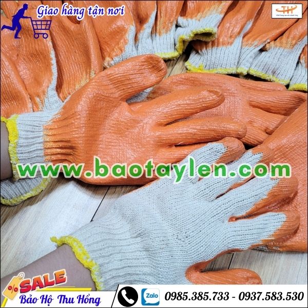 Bao tay len bảo hộ nhúng nhựa giá xưởng.  Bao tay len bảo hộ nhúng nhựa giá xưởng.