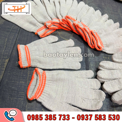 Găng tay len bảo hộ lao động 2 viền dày Găng tay len bảo hộ lao động 2 viền dày