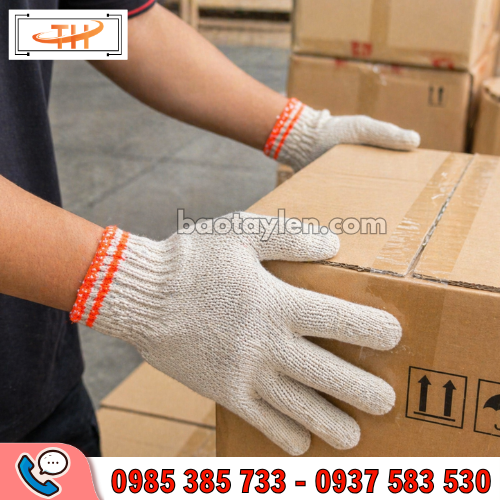 Găng tay len bảo hộ lao động 2 viền dày bảo vệ tay khi làm việc Găng tay len bảo hộ lao động 2 viền dày bảo vệ tay khi làm việc