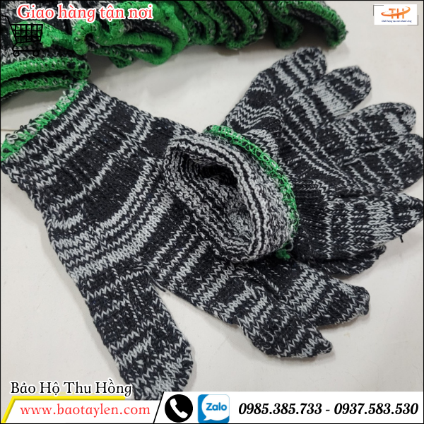 Bao tay len muối tiêu 50gr mềm mại khi đeo Bao tay len muối tiêu 50gr mềm mại khi đeo