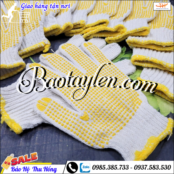 Bao tay len lao động chống trơn. Bao tay len lao động chống trơn.