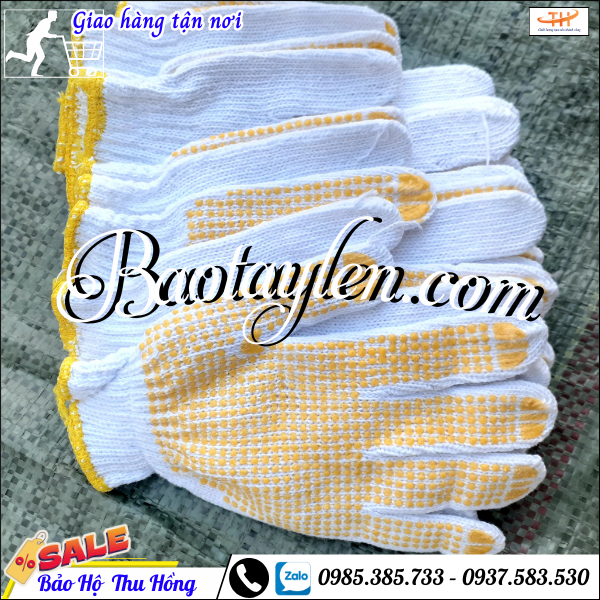 Găng tay bảo hộ lao động hạt nhựa li ti. Găng tay bảo hộ lao động hạt nhựa li ti.