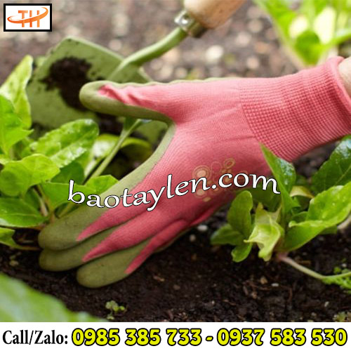 Bao tay len phủ nhựa lòng bàn bảo vệ tay khi làm vườn Bao tay len phủ nhựa lòng bàn bảo vệ tay khi làm vườn