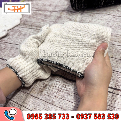 Găng tay len kem 80g dày, co giãn tốt Găng tay len kem 80g dày, co giãn tốt