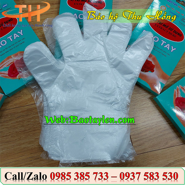 Găng tay nilon - xốp đóng hộp