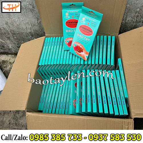 Bao tay nilon mỏng dùng một lần đóng thùng tiện lợi 100 hộp Bao tay nilon mỏng dùng một lần đóng thùng tiện lợi 100 hộp