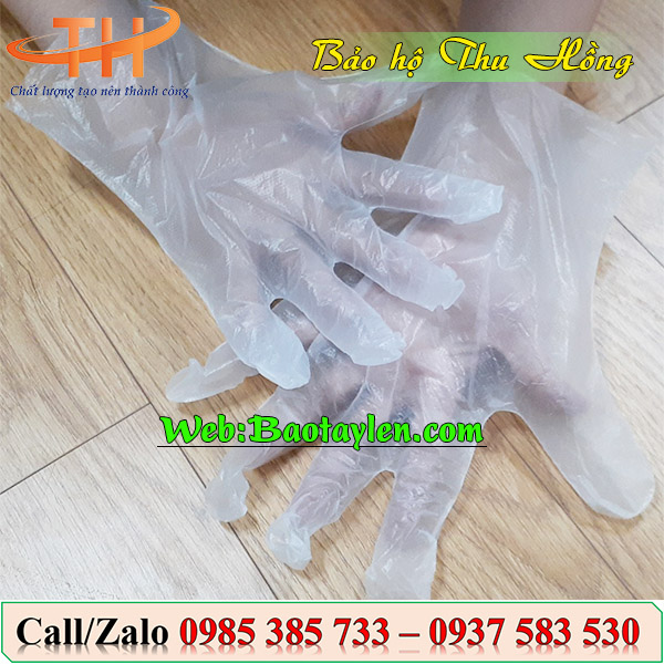 >Găng tay nilon - xốp được ứng dụng trong nhiều việc<