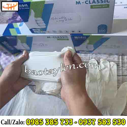 Găng tay nitrile S&S Glove co giãn cực tốt Găng tay nitrile S&S Glove co giãn cực tốt