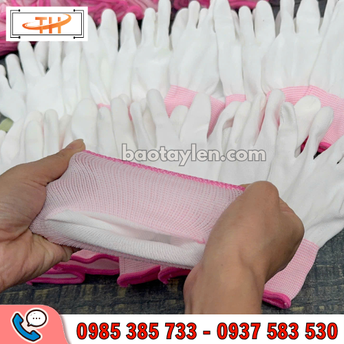 Găng tay trắng phủ pu ngón size s có độ co giãn cực tốt Găng tay trắng phủ pu ngón size s có độ co giãn cực tốt