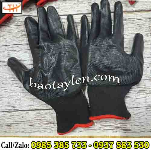 Bao tay phủ sơn đen chống trơn trượt khi cầm nắm Bao tay phủ sơn đen chống trơn trượt khi cầm nắm