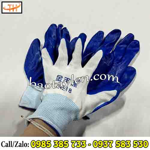 Găng tay phủ sơn xanh co giãn cực tốt Găng tay phủ sơn xanh co giãn cực tốt