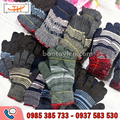 Găng tay poly phối màu hàng sẵn số lượng sỉ Găng tay poly phối màu hàng sẵn số lượng sỉ