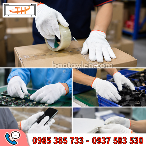 Một số ứng dụng của găng tay bảo hộ sợi poly trắng 70gr Một số ứng dụng của găng tay bảo hộ sợi poly trắng 70gr