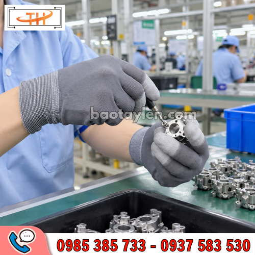 Găng tay PU lắp ráp linh kiện Găng tay PU lắp ráp linh kiện
