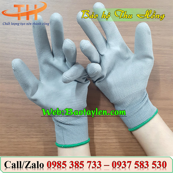 Ưu điểm của găng tay phủ PU lòng bàn tay màu xám