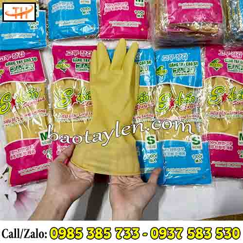 Găng tay cao su Sao Biển dày dặn, co giãn tốt  Găng tay cao su Sao Biển dày dặn, co giãn tốt