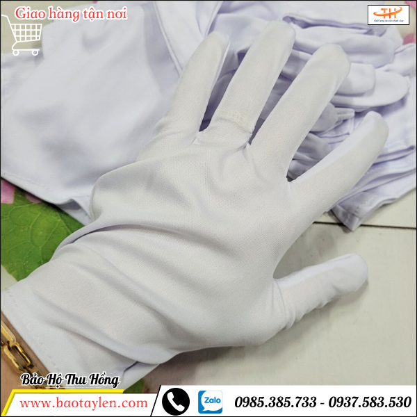 Bao tay thun T9 màu trắng  Bao tay thun T9 màu trắng